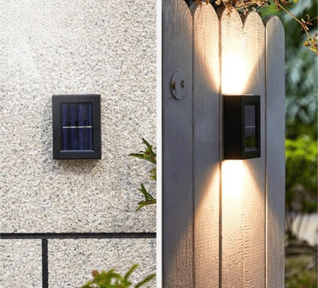 Solar Powered LED Outdoor Wall Lamps with Up and Down Light - Image 3