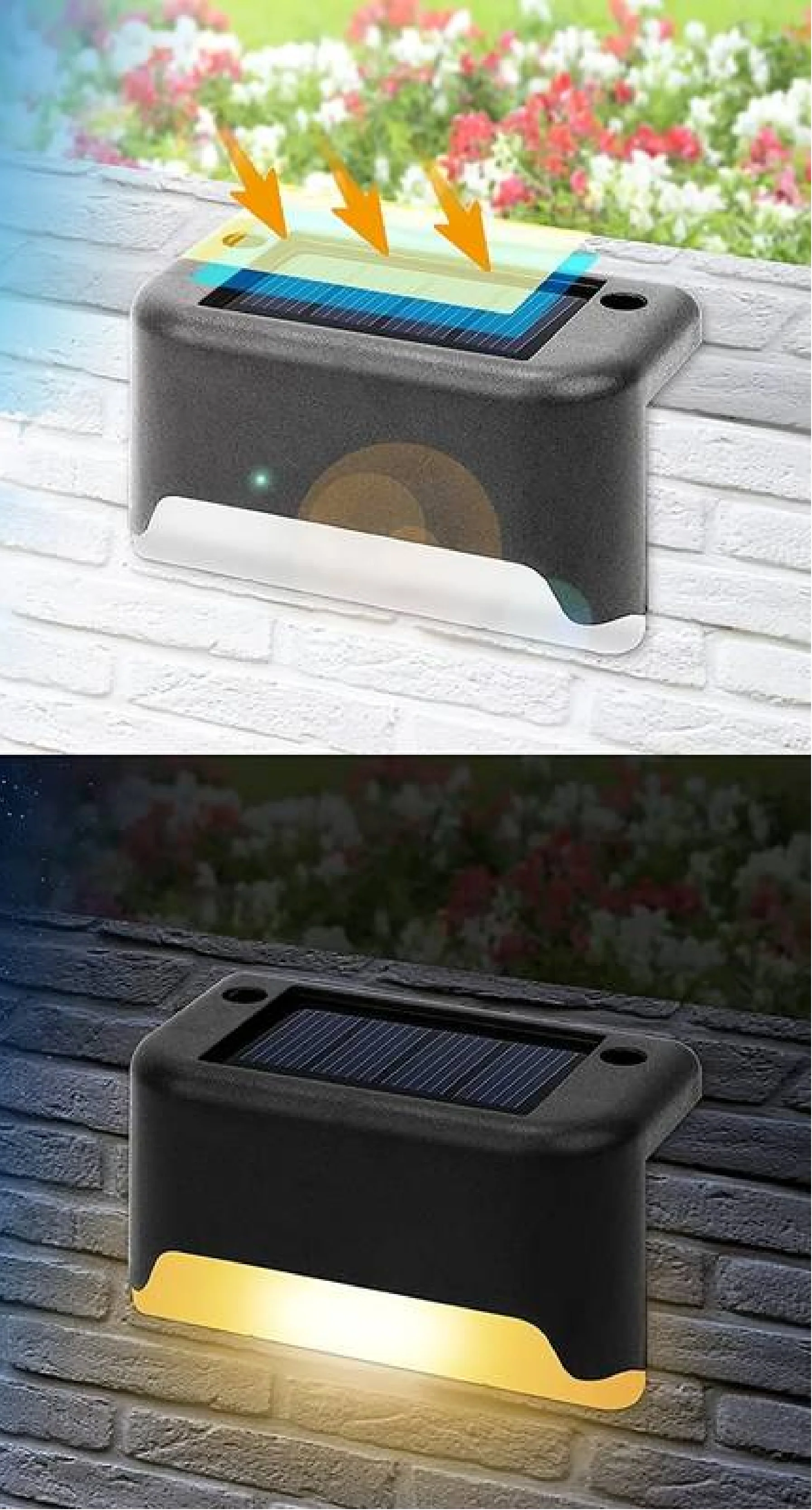 Solar Powered LED Outdoor Wall Lights for Fence Mounting - Image 3