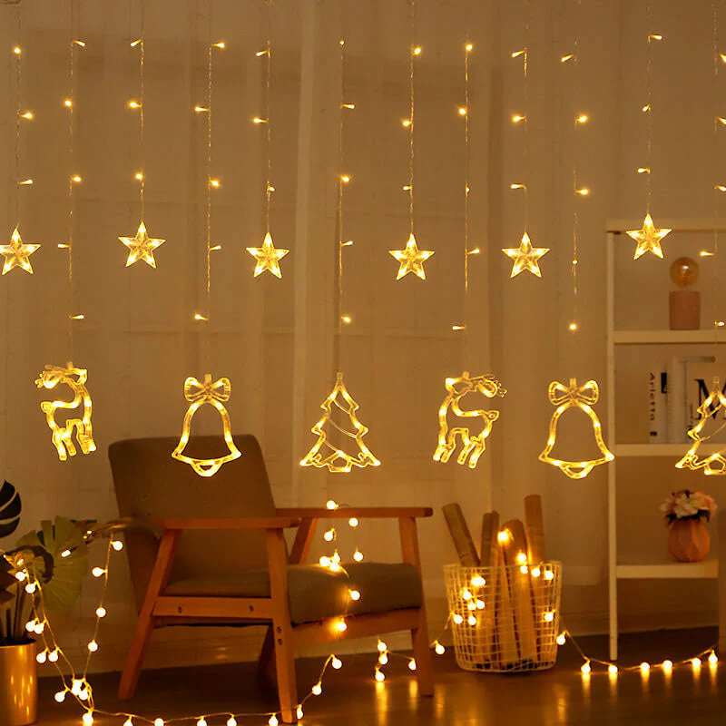 Solar String Lights with Star and Moon Hanging Shapes - Image 10