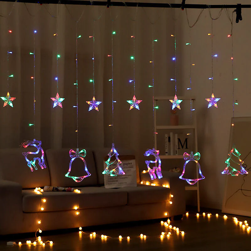 Solar String Lights with Star and Moon Hanging Shapes - Image 11