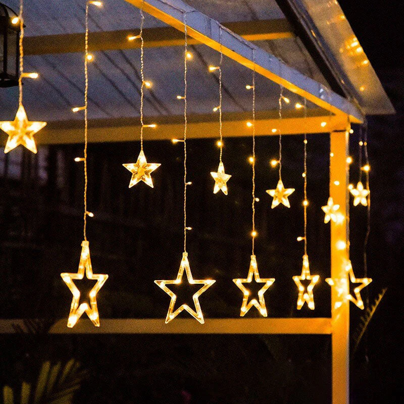 Solar String Lights with Star and Moon Hanging Shapes - Image 22