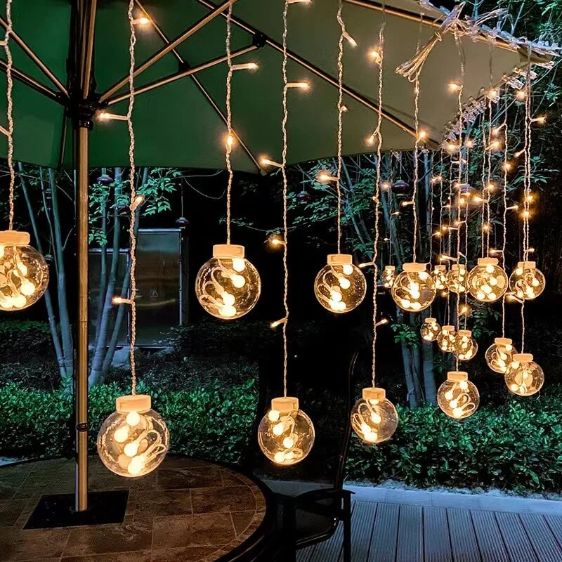 Solar String Lights with Star and Moon Hanging Shapes - Image 6