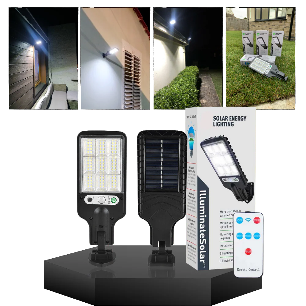 Solar Wall Mounted LED Light With Sensor And Remote Control - Image 3