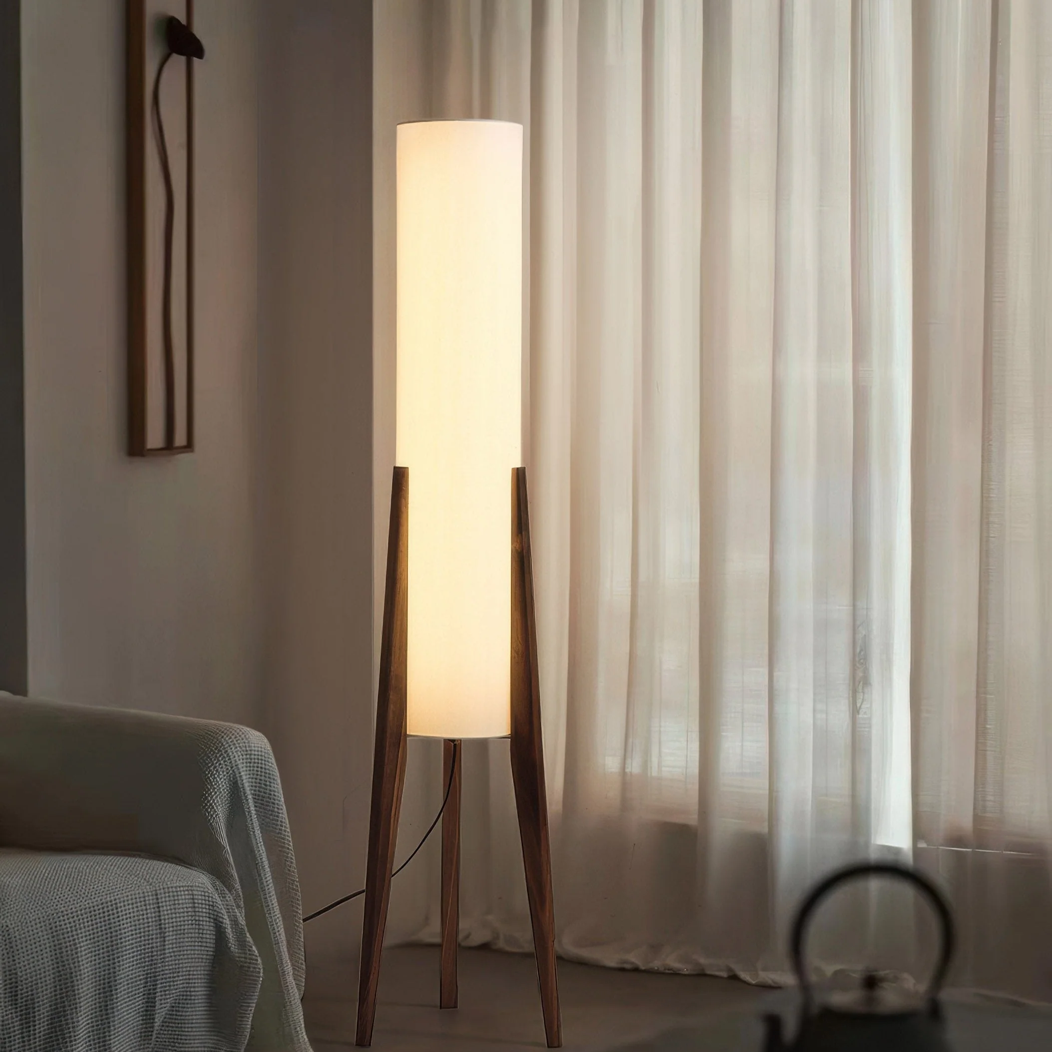 Solid Walnut Floor Lamp - Image 4