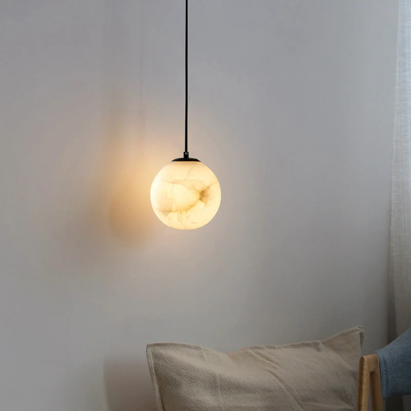 Spherical Marble Pendant Light - Image 2