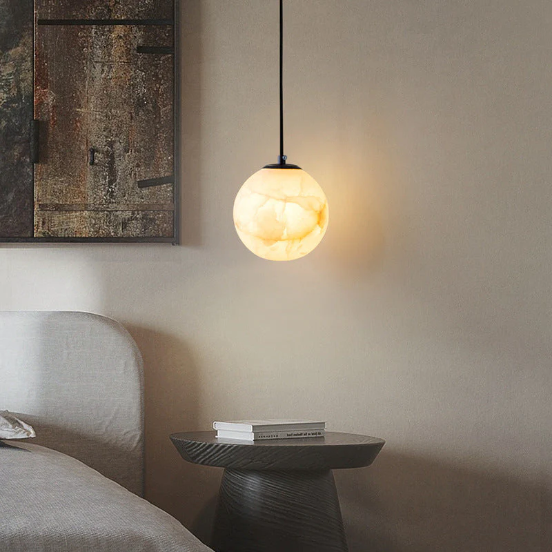 Spherical Marble Pendant Light - Image 3