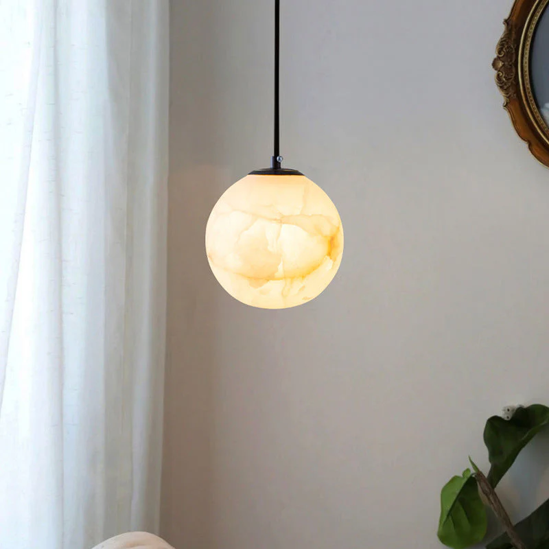 Spherical Marble Pendant Light - Image 4