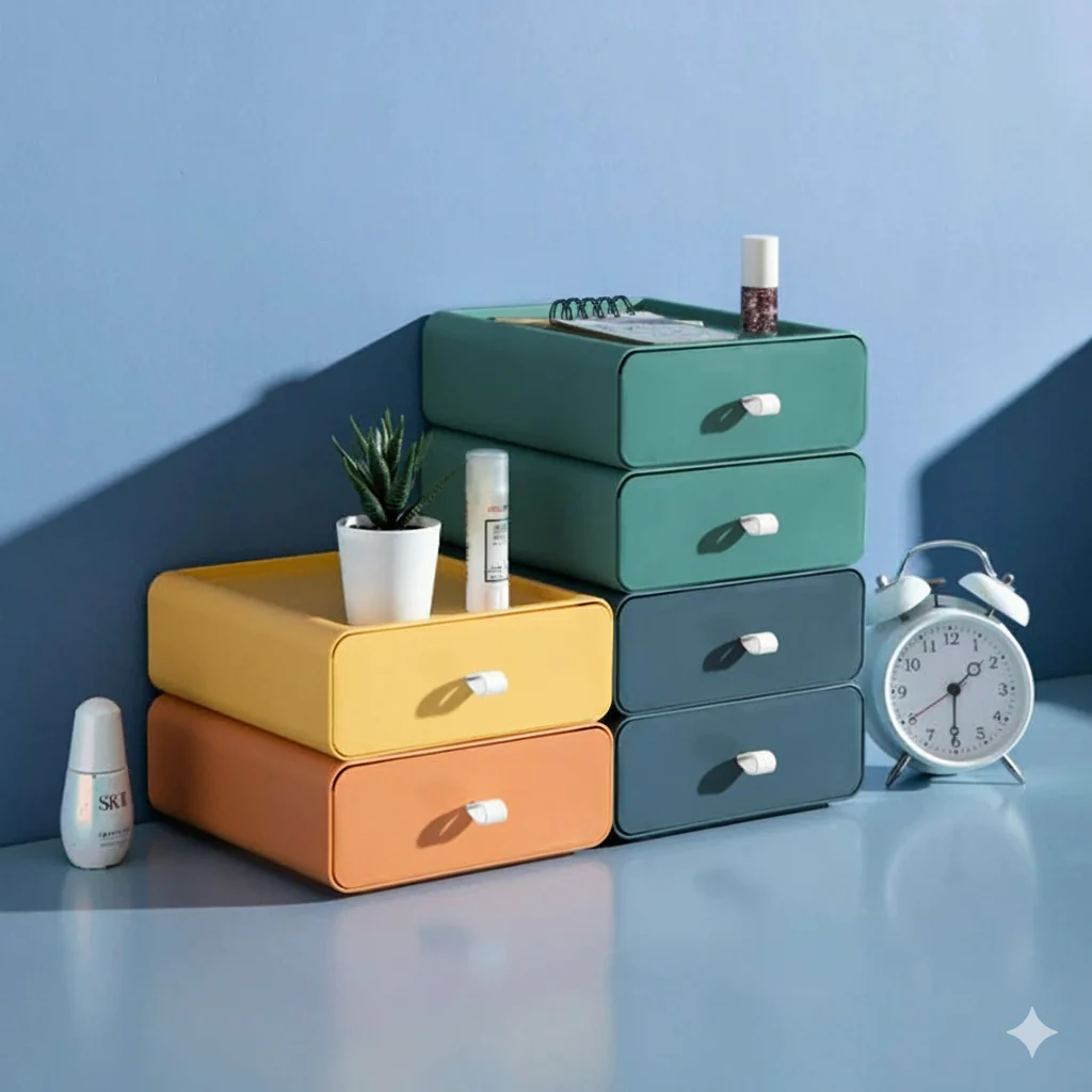 Stackable Storage Boxes Drawer Organiser