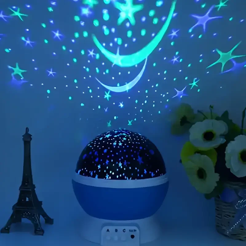 Star projector night lamp with rotating dome cover - Image 3