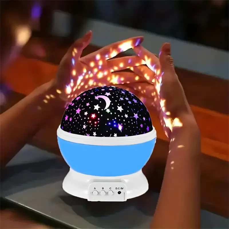 Star projector night lamp with rotating dome cover - Image 4