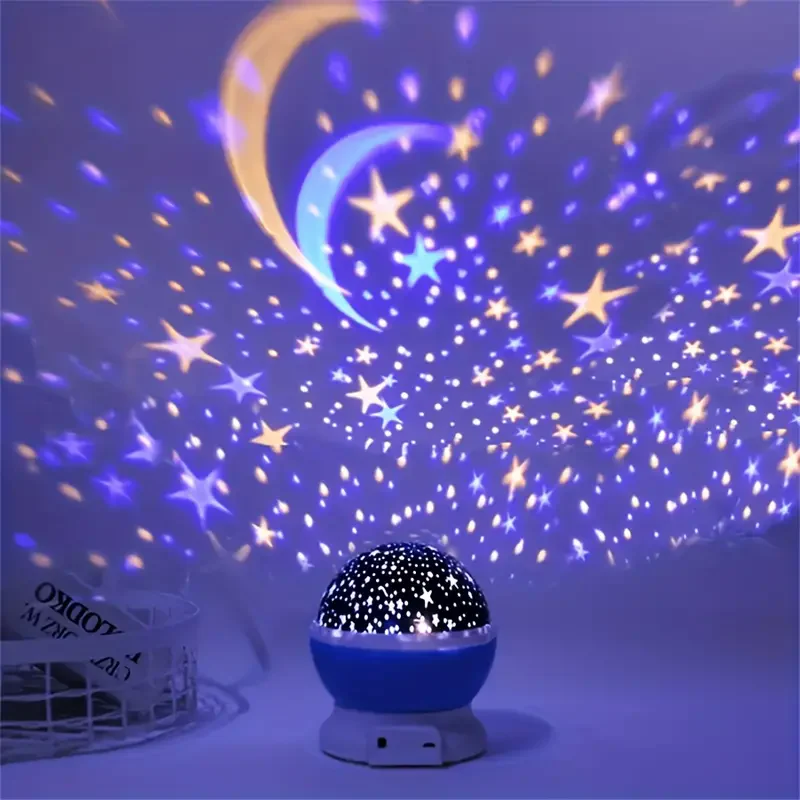 Star projector night lamp with rotating dome cover - Image 5