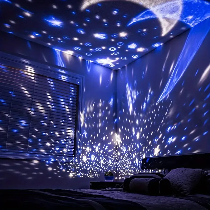 Star projector night lamp with rotating dome cover - Image 6