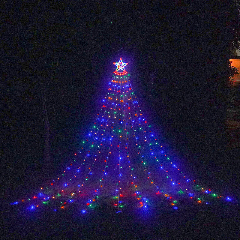 Star Top String Solar Lights with Hanging LED Light Strands - Image 8