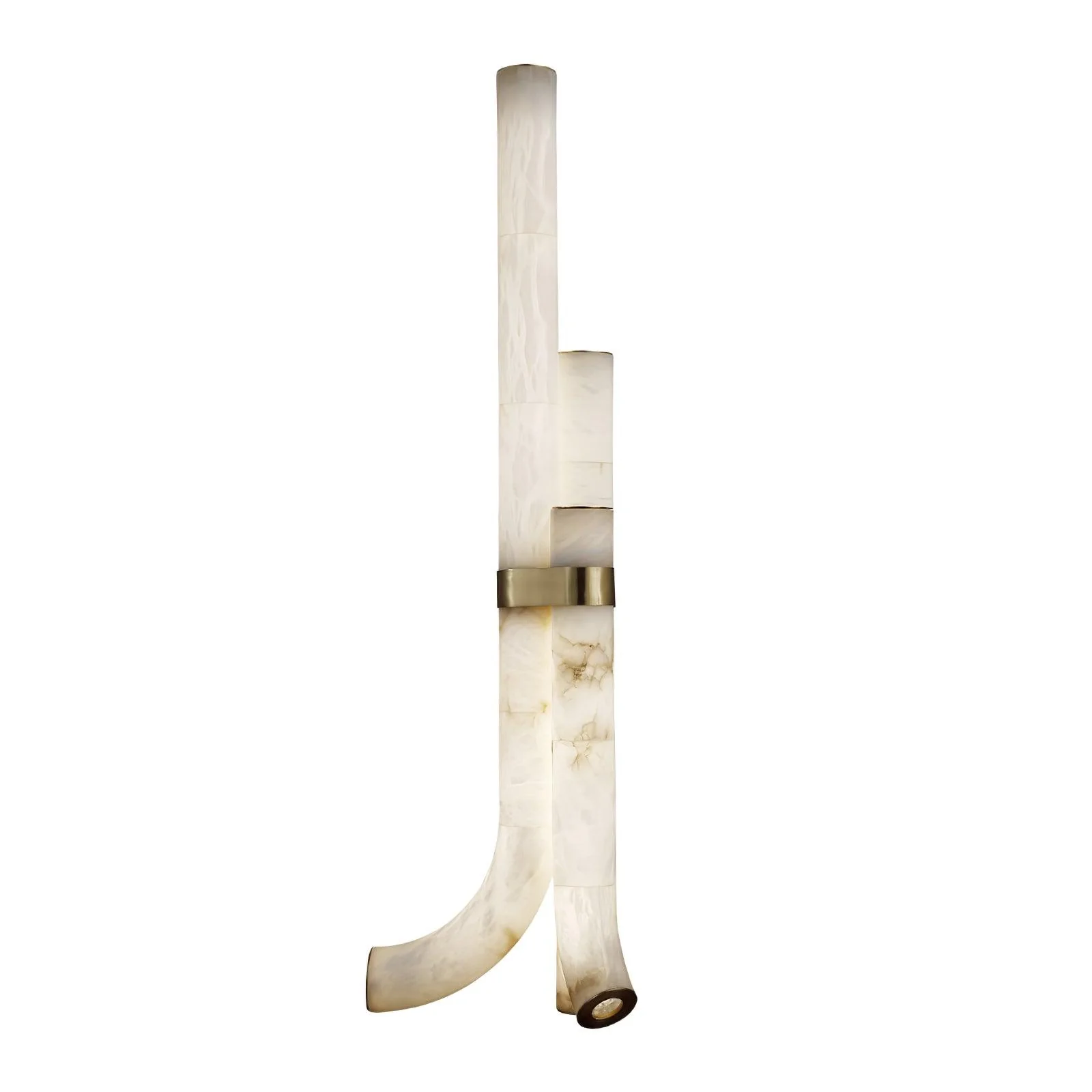 Stone Floor Lamp with Tall Alabaster Light Panels - Image 13