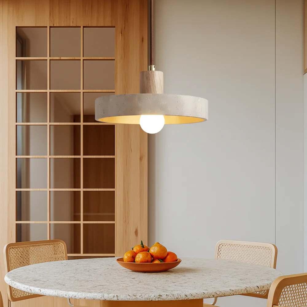 Stone Travertine Bauhaus Pendant Light - Image 5