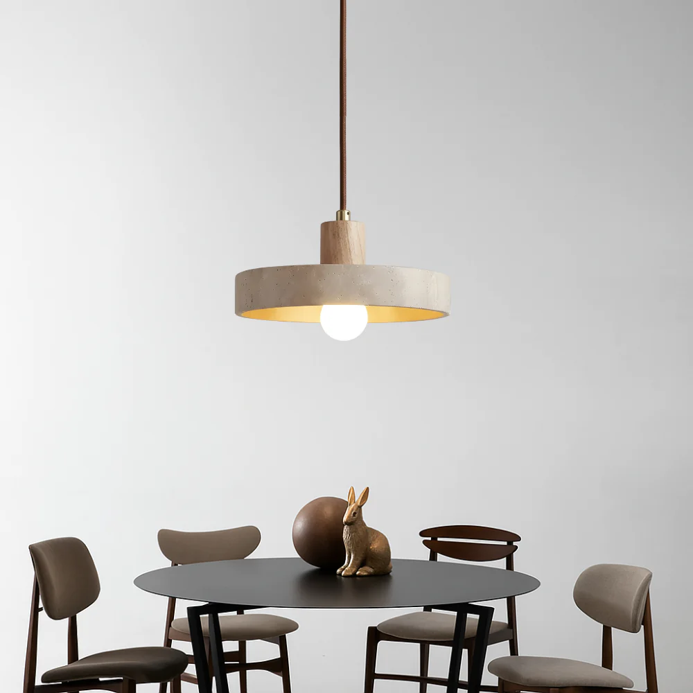 Stone Travertine Bauhaus Pendant Light - Image 6
