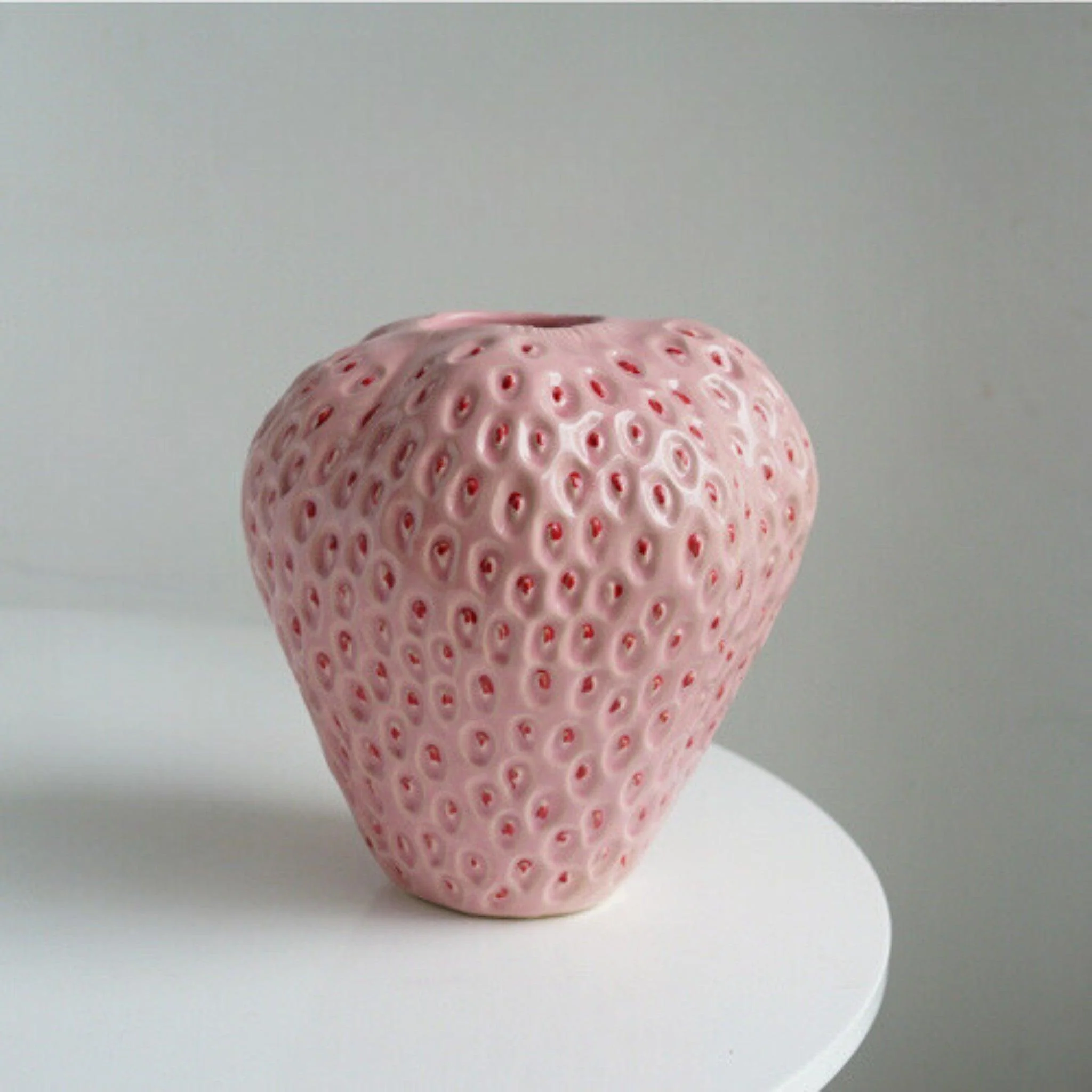 Strawberry Ceramic Decorative Vase For Flowers And Table Decor - Image 9