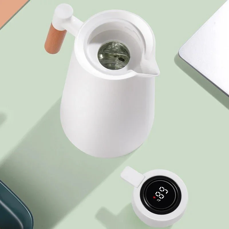 Thermal Jug With LED Temperature Display And Wooden Handle - Image 5