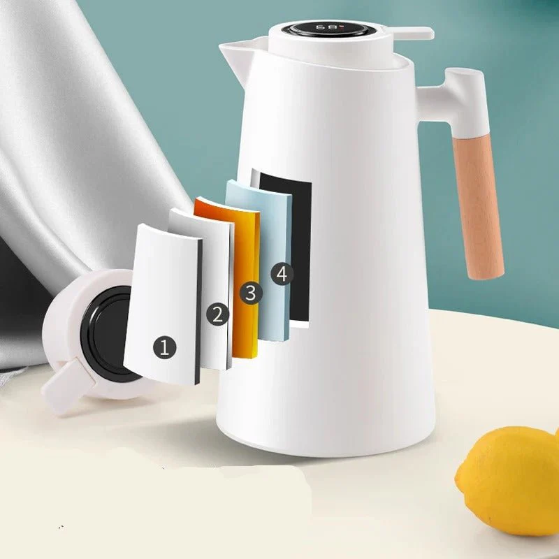 Thermal Jug With LED Temperature Display And Wooden Handle - Image 6
