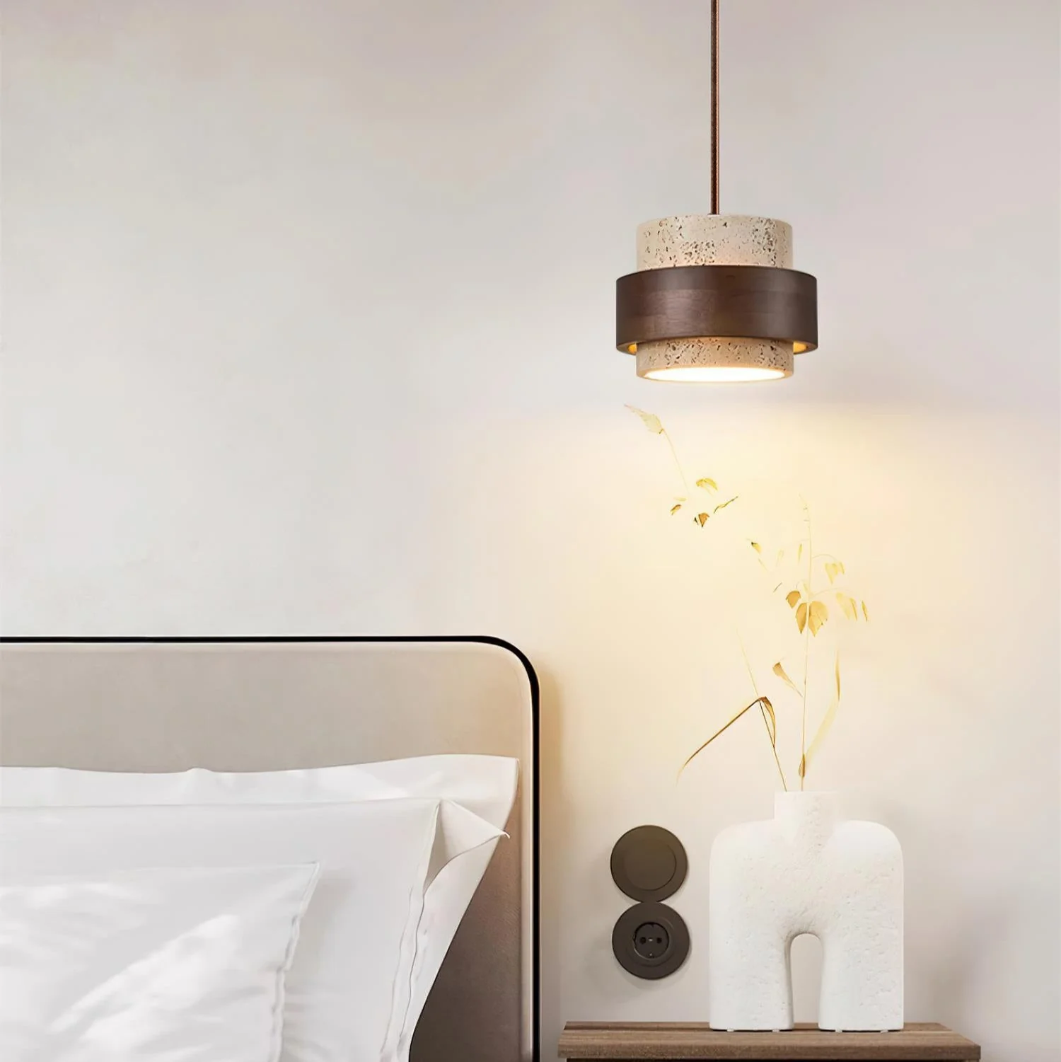 Travertine Cylinder Pendant Light - Image 13