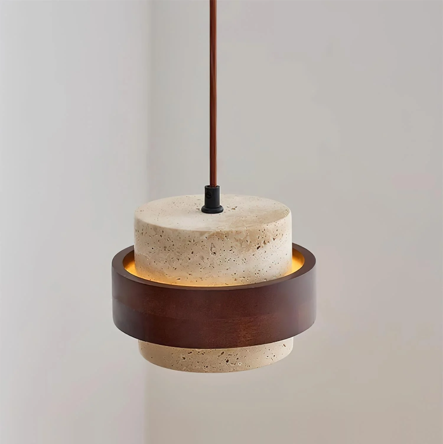 Travertine Cylinder Pendant Light - Image 8