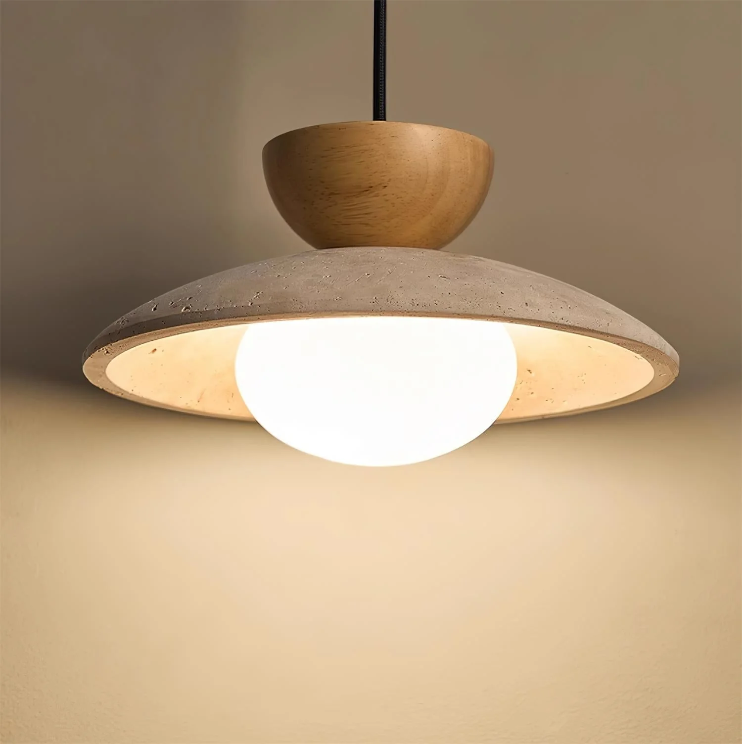 Travertine Dome Pendant Light - Image 11