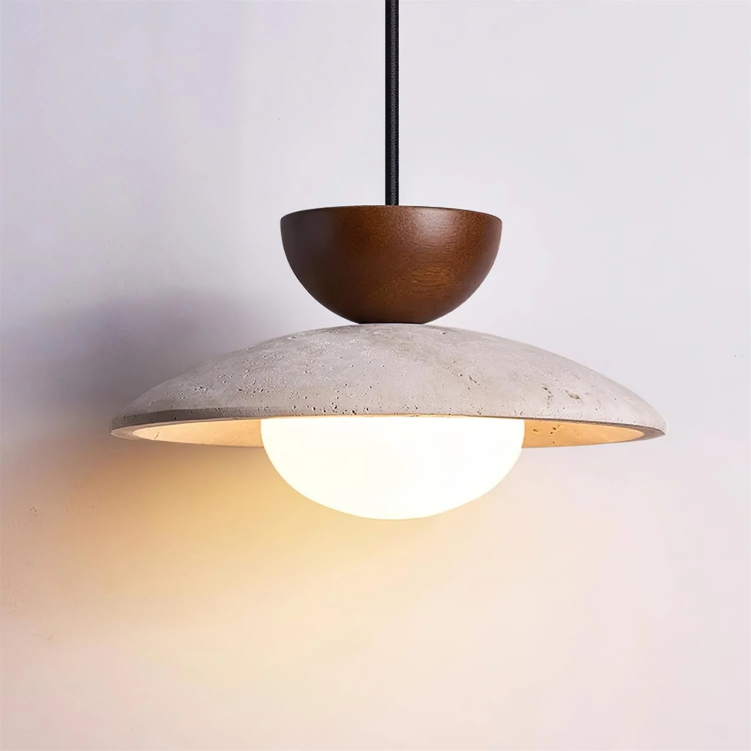 Travertine Dome Pendant Light - Image 4