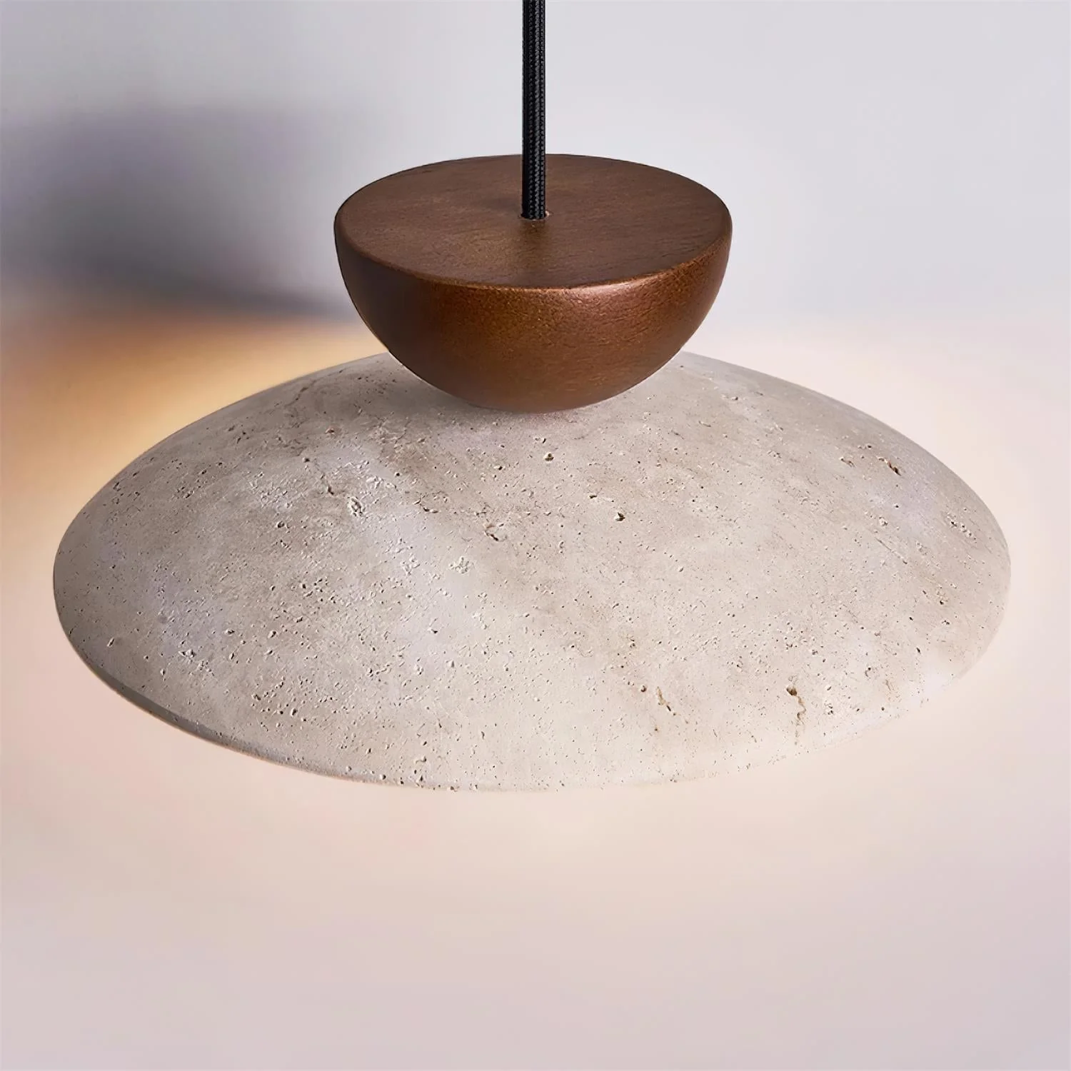 Travertine Dome Pendant Light - Image 5