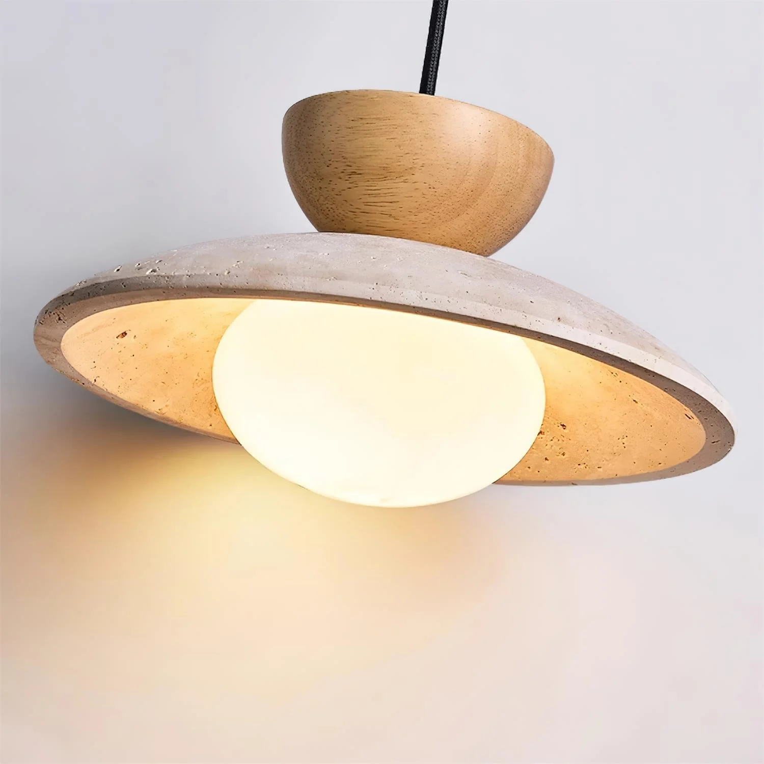 Travertine Dome Pendant Light - Image 9