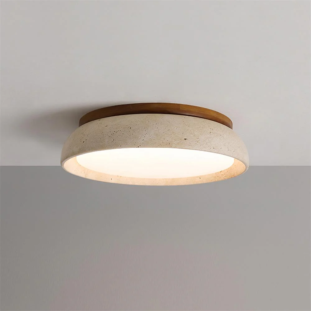 Travertine Stone Flush Mount Ceiling Light - Image 9