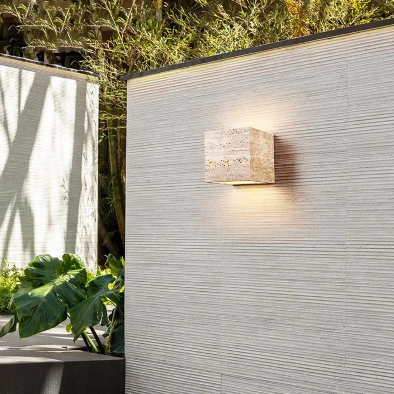 Travertine Wall Light Natural Stone Modern Minimalist Sconce - Image 6
