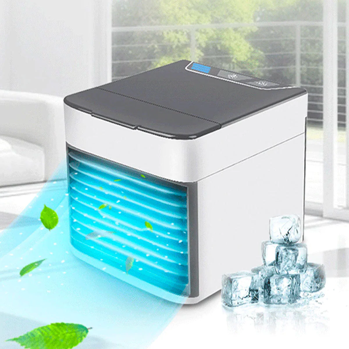 USB Powered Mini Air Cooler with Water Tank and Fan