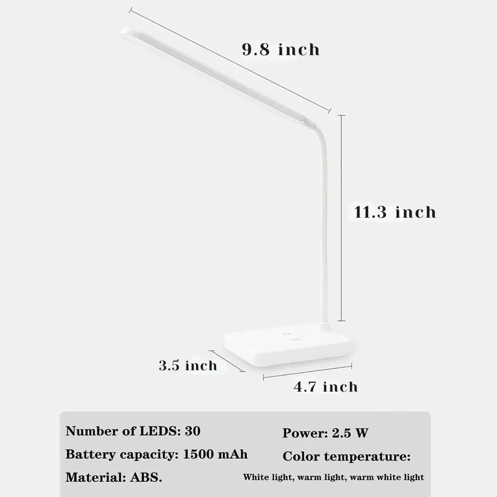 USB Rechargeable LED Desk Lamp with Flexible Arm - Image 5
