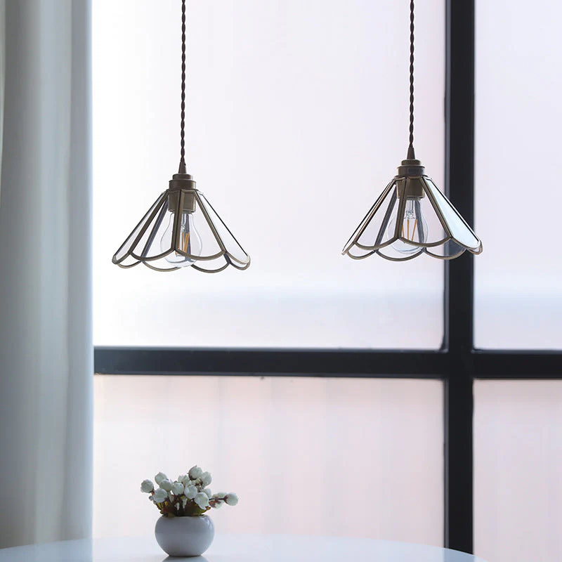Vintage Geometric Glass Pendant Light - Image 4