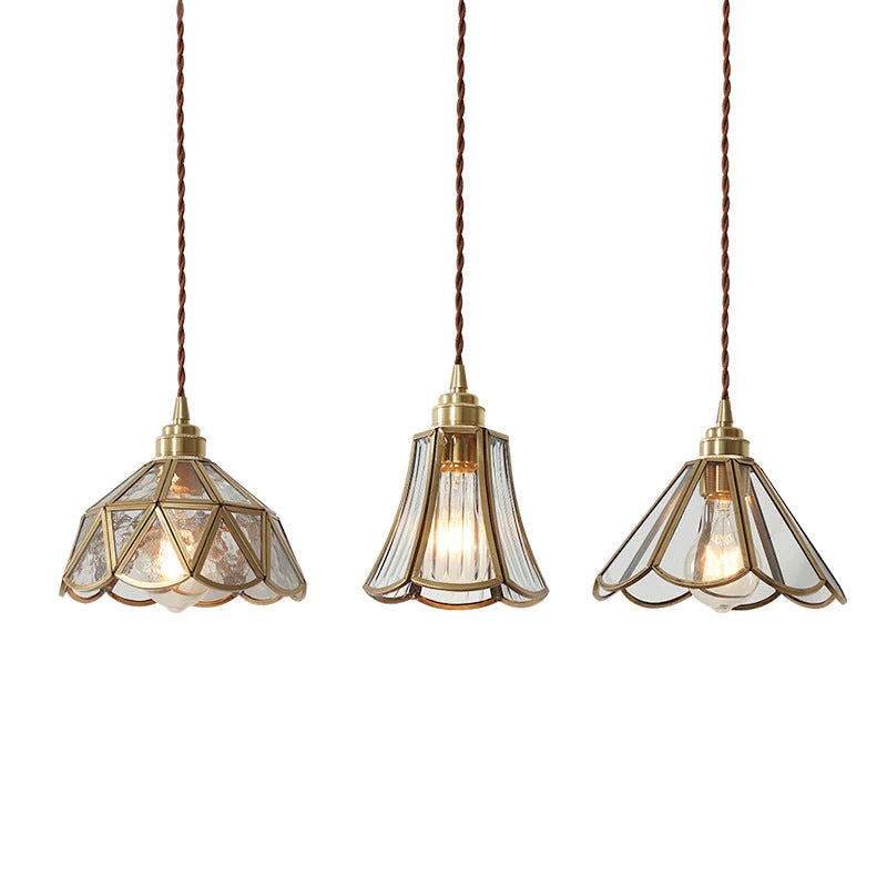 Vintage Geometric Glass Pendant Light - Image 5