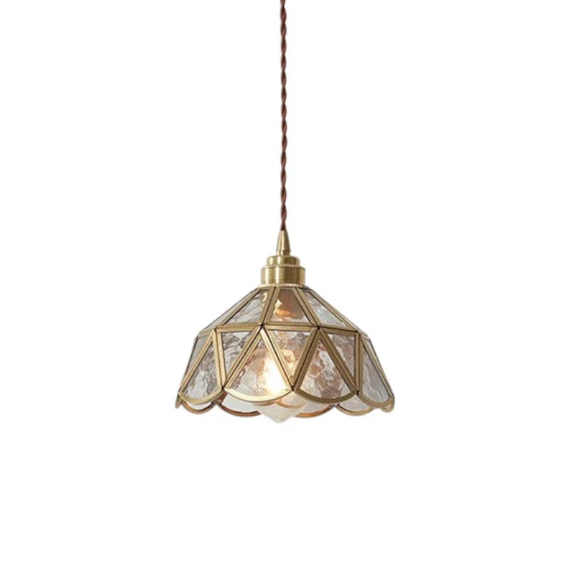 Vintage Geometric Glass Pendant Light - Image 8