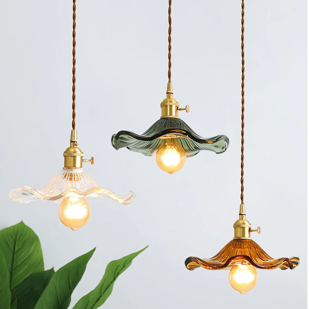 Vintage Hibiscus Pendant Light