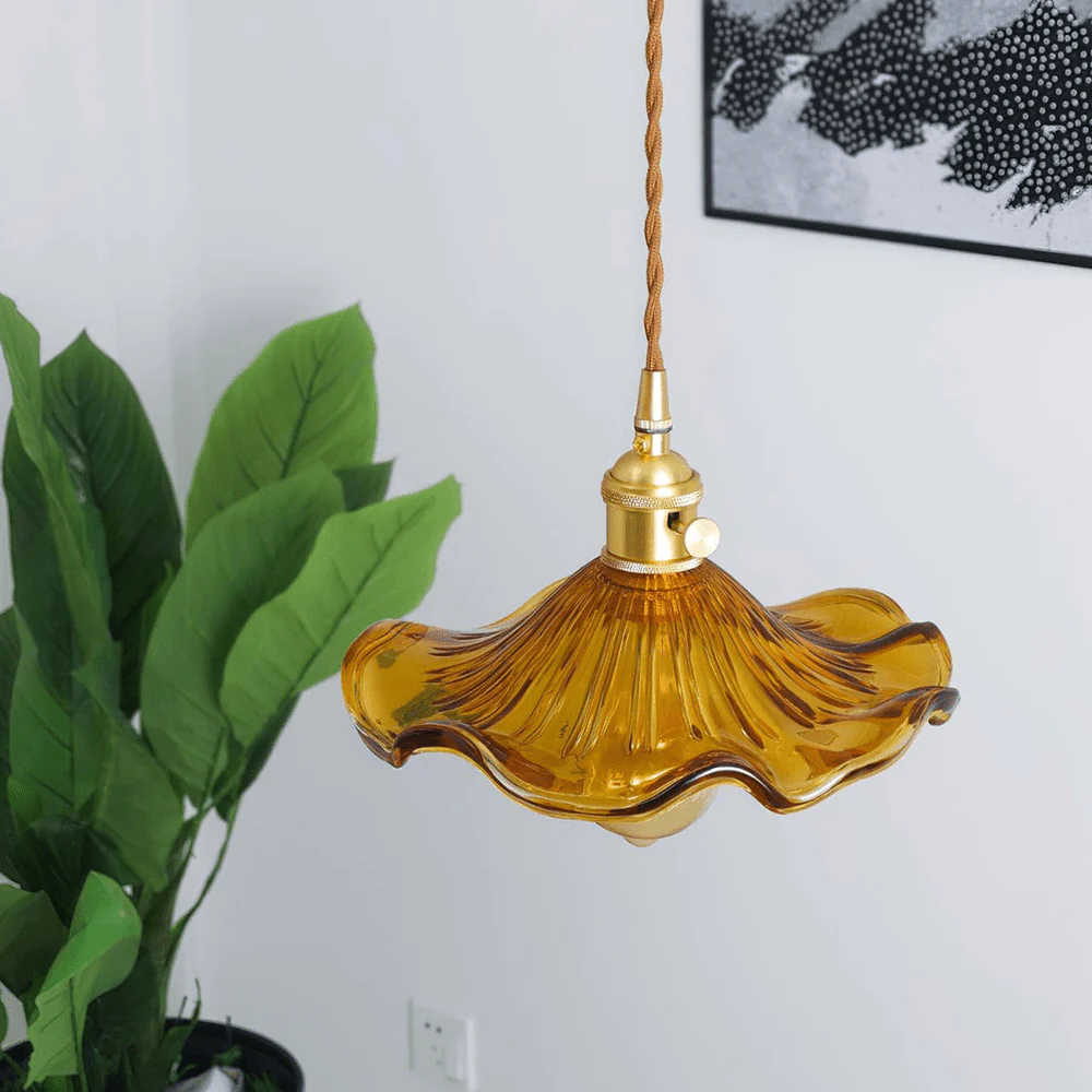 Vintage Hibiscus Pendant Light - Image 10