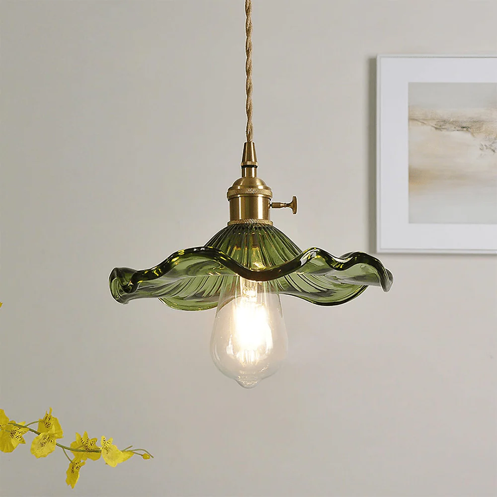 Vintage Hibiscus Pendant Light - Image 16