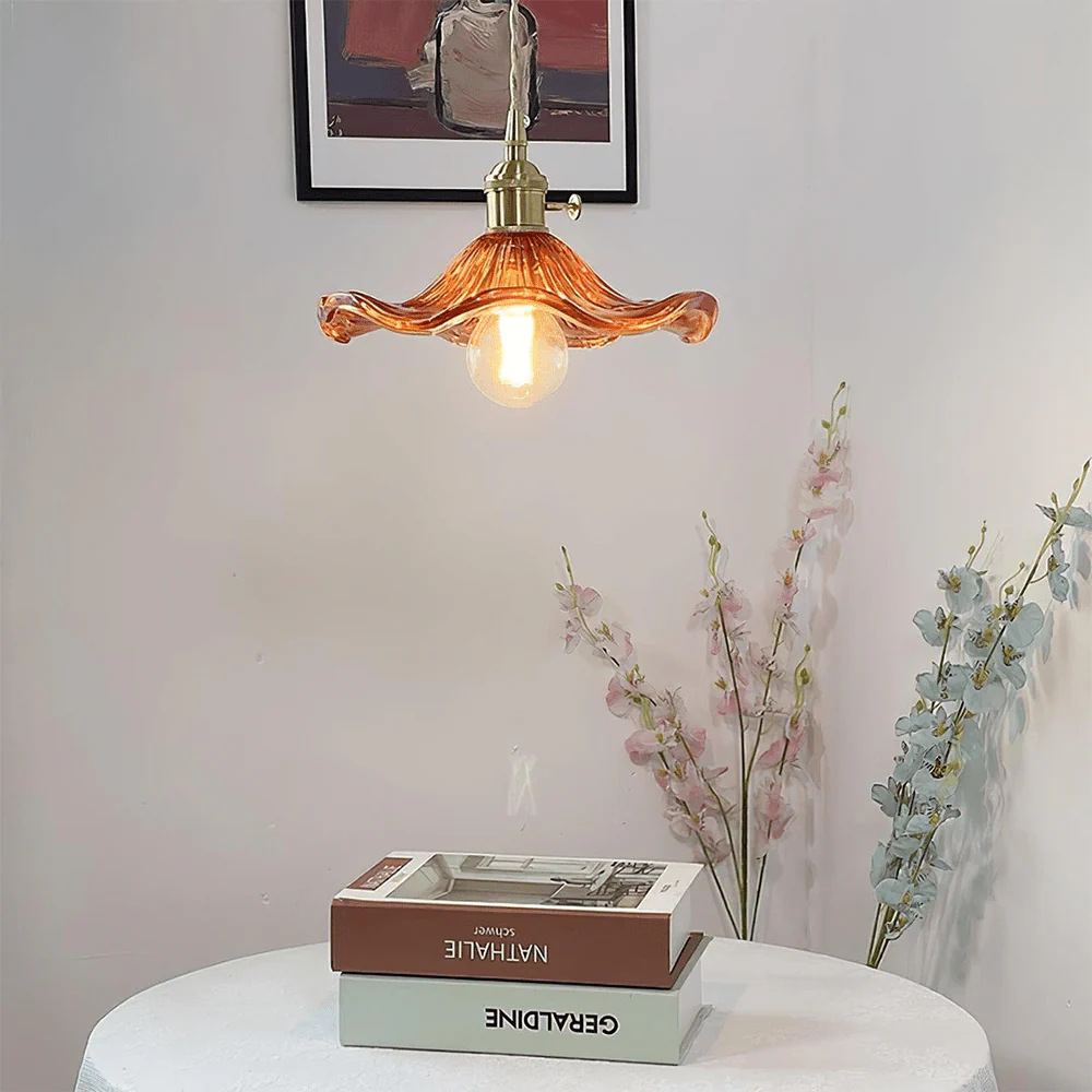 Vintage Hibiscus Pendant Light - Image 18