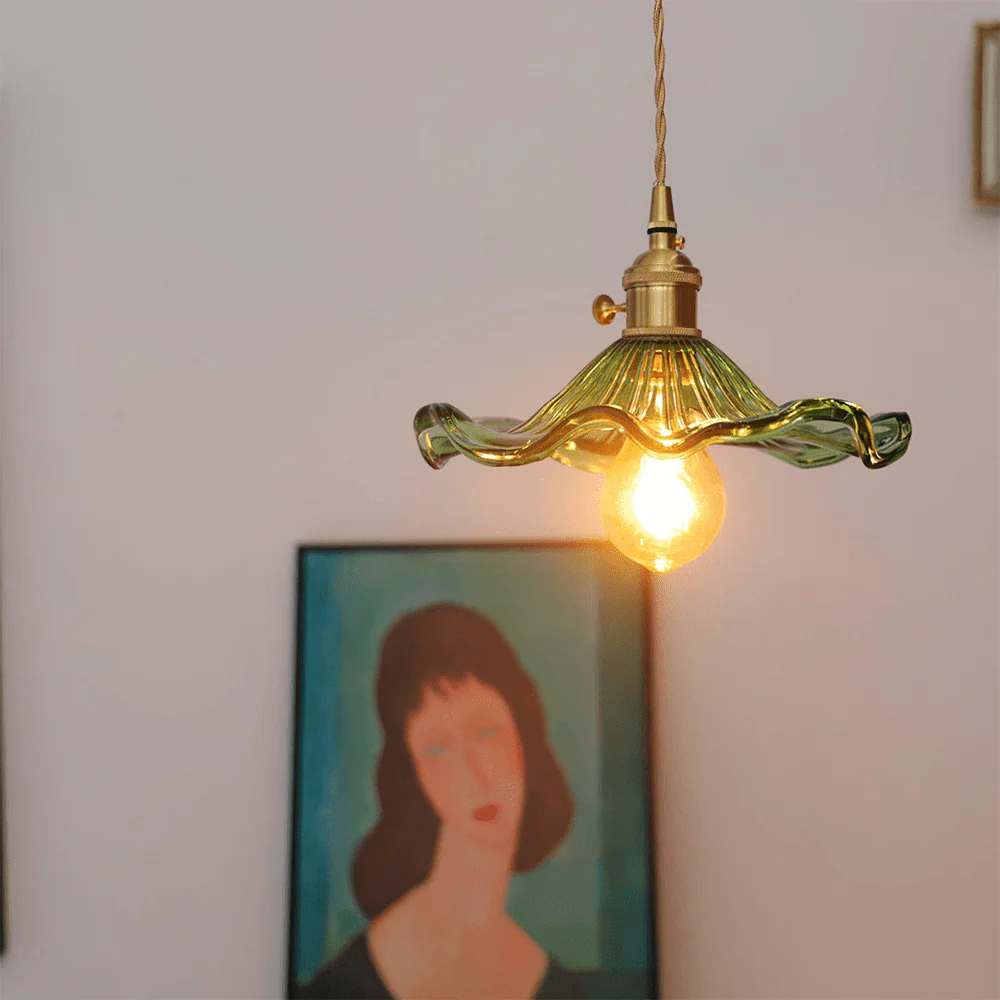 Vintage Hibiscus Pendant Light - Image 2