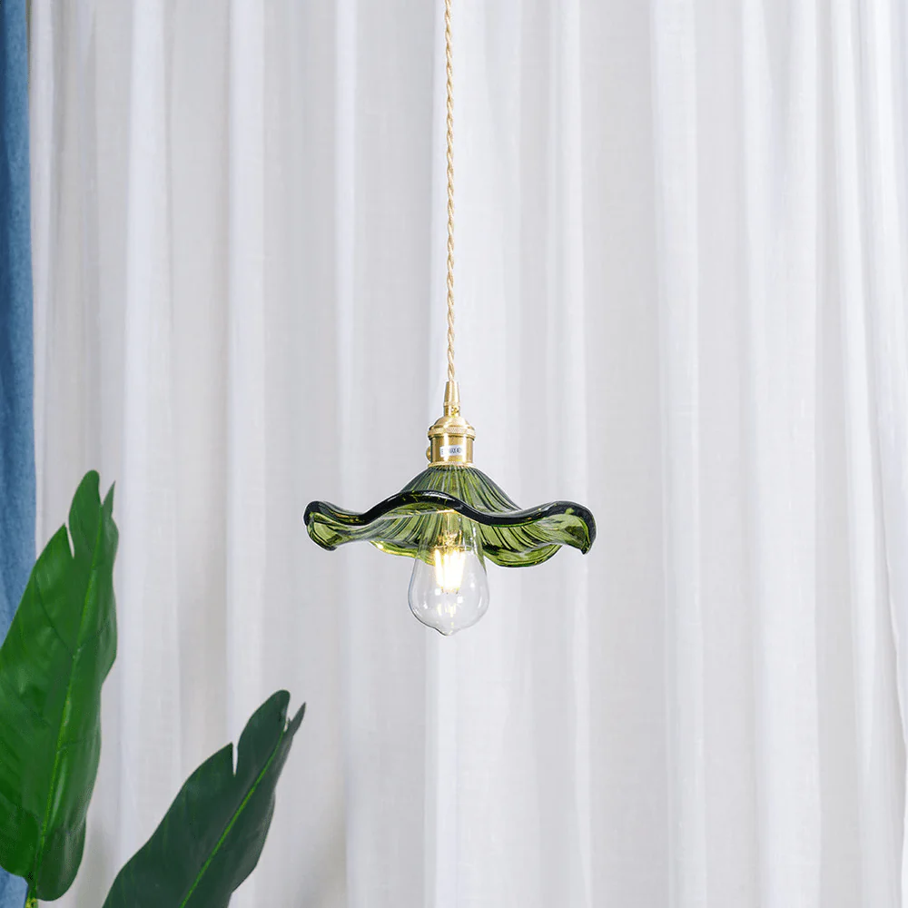 Vintage Hibiscus Pendant Light - Image 3