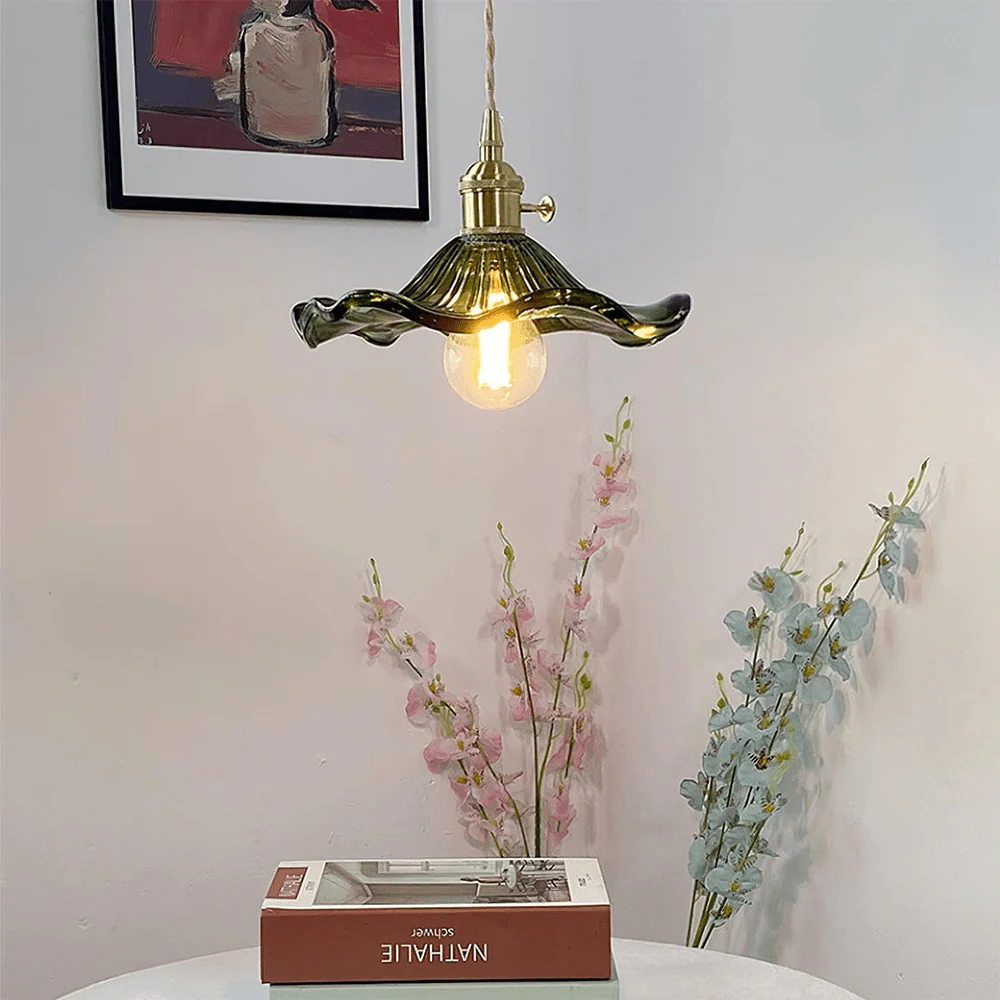 Vintage Hibiscus Pendant Light - Image 4
