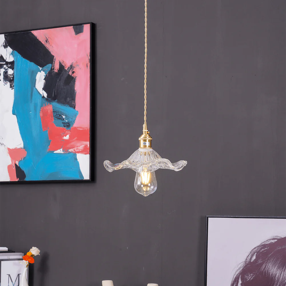 Vintage Hibiscus Pendant Light - Image 7