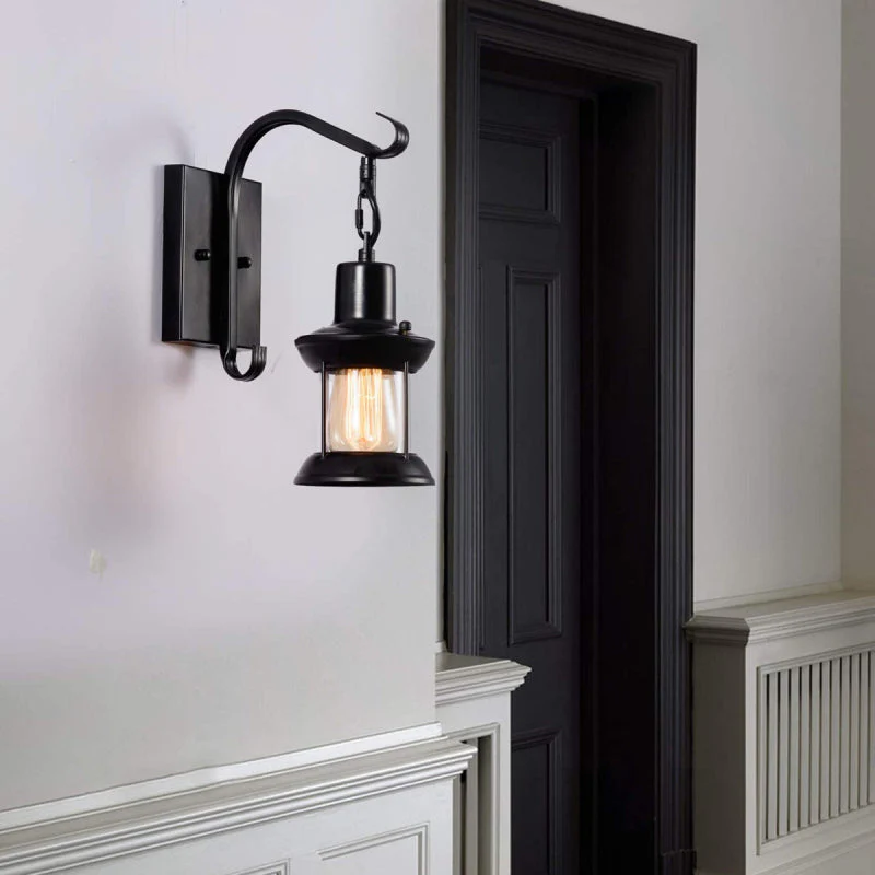 Vintage Industrial Wall Lantern - Image 2