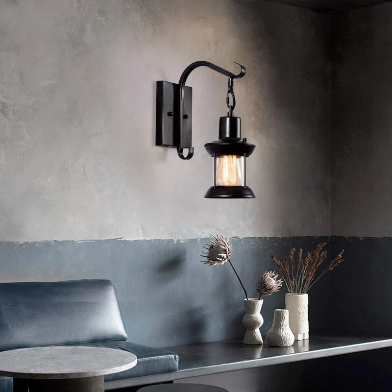 Vintage Industrial Wall Lantern - Image 3