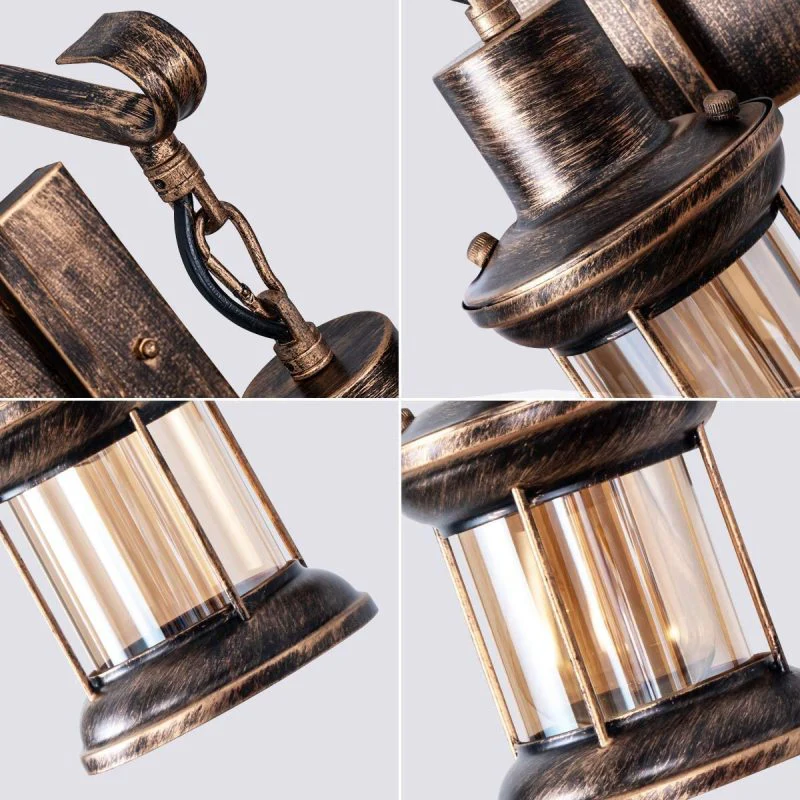 Vintage Industrial Wall Lantern - Image 6
