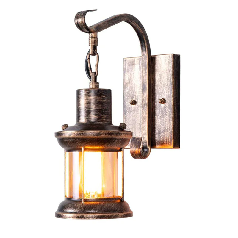 Vintage Industrial Wall Lantern - Image 9