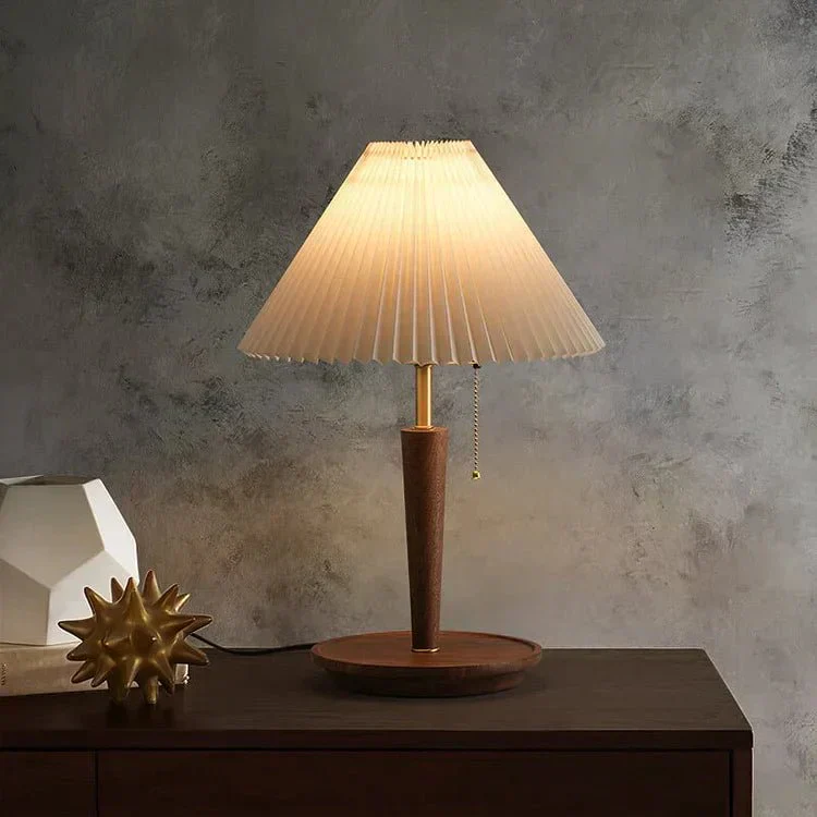 Vintage Wooden Table Lamp - Image 2