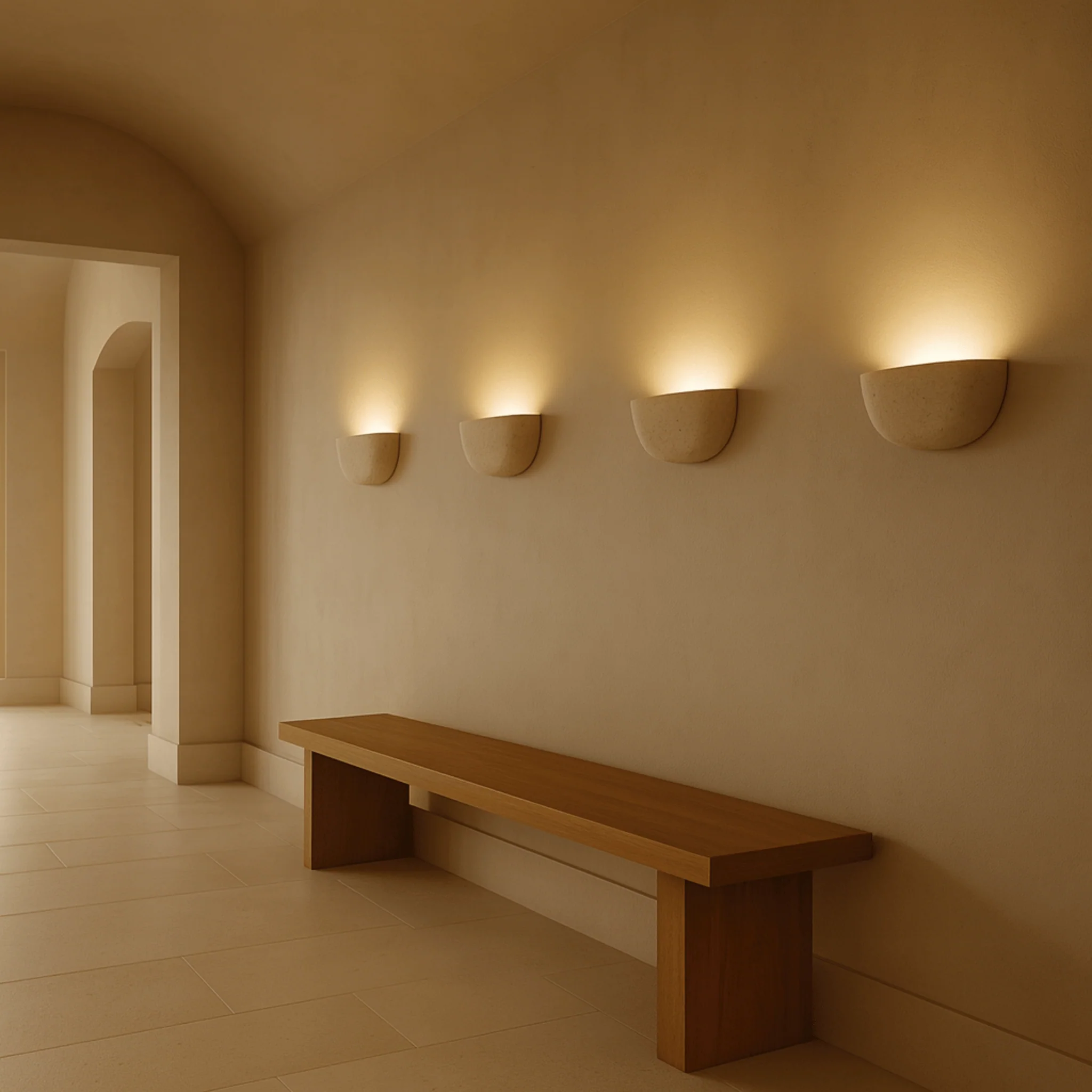 Wabi Sabi Stone Wall Sconce Soft Ambient Lighting